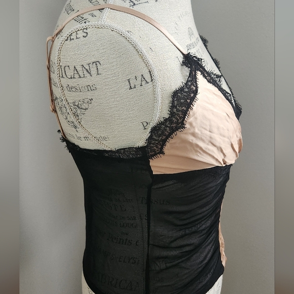 VICTORIA'S SECRET meash/ satin tank top in size S - Picture 7 of 9